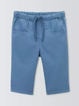 Детские тканые хлопчатобумажные брюки John Lewis, синий