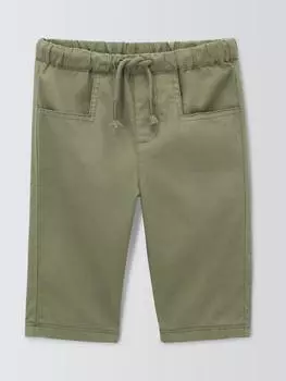 Детские тканые хлопчатобумажные брюки John Lewis, зеленый