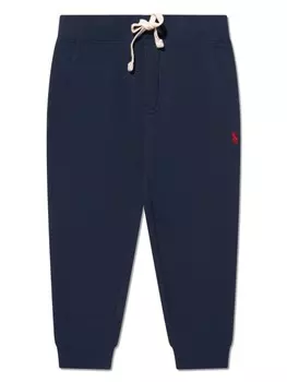 Детские трикотажные брюки с вышитым логотипом Ralph Lauren Ralph Lauren Kids, синий