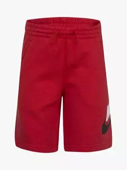 Детские трикотажные шорты с большим логотипом Nike, красные