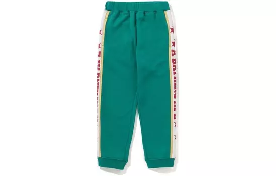 Детские трикотажные спортивные штаны A Bathing Ape, зеленый