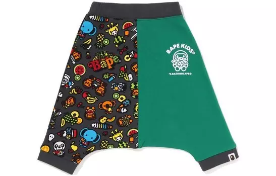 Детские трикотажные спортивные штаны A Bathing Ape, зеленый