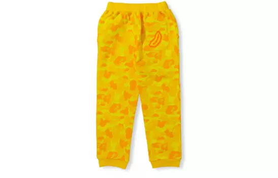 Детские трикотажные спортивные штаны A Bathing Ape, желтый