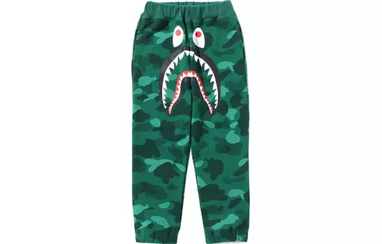 Детские трикотажные спортивные штаны A Bathing Ape, зеленый