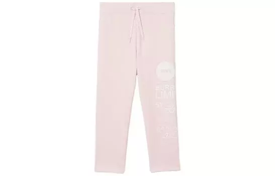 Детские трикотажные спортивные штаны Burberry, цвет Baby pink