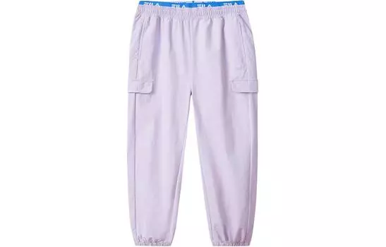 Детские трикотажные спортивные штаны FILA, цвет Bright purple
