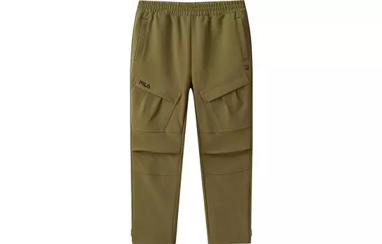 Детские трикотажные спортивные штаны FILA, цвет Earth Olive Green