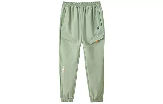Детские трикотажные спортивные штаны FILA, цвет Medium brownish green