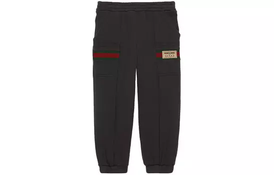 Детские трикотажные спортивные штаны GUCCI, цвет Dark Gray