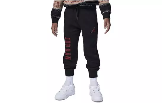 Детские трикотажные спортивные штаны Jordan, цвет Black