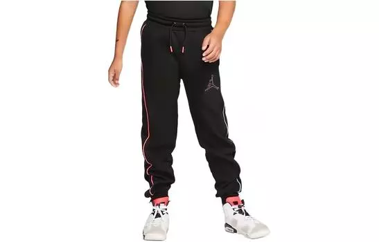 Детские трикотажные спортивные штаны Jordan, цвет черный