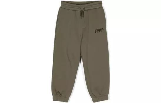 Детские трикотажные спортивные штаны Kenzo, хаки