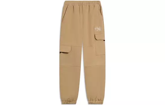 Детские трикотажные спортивные штаны Lining, коричневый