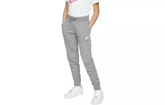 Детские трикотажные спортивные штаны Nike, цвет Carbon grey/white