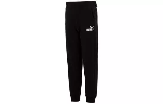 Детские трикотажные спортивные штаны Puma, цвет Black