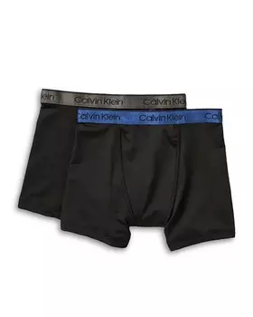 Детские трусы-боксеры для мальчиков Calvin Klein, 2 пары — Big Kid Calvin Klein Kids, черный