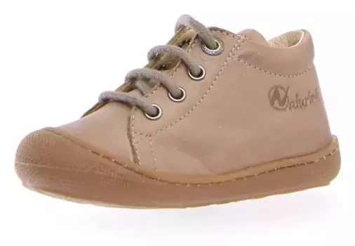 Детские туфли Naturino "Cocoon", туфли на шнуровке с внутренней отделкой из мягкой кожи, коричневый