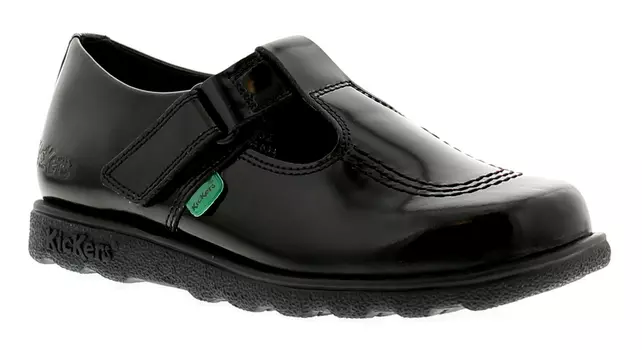 Детские туфли с открытым носком Kickers, черный