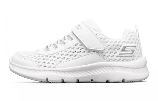 Детские удобные кроссовки Flex 2.0 GS Low-top белого цвета Skechers