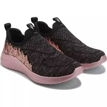 Детские ультра гибкие кроссовки-слипоны для малышей и подростков Skechers, black/rose gold