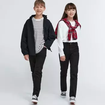 Детские ультраэластичные мягкие джинсы Uniqlo, черный