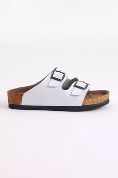 Детские унисекс белые удобные сандалии из нубука с двойной пряжкой на полимерной подошве TONNY BLACK