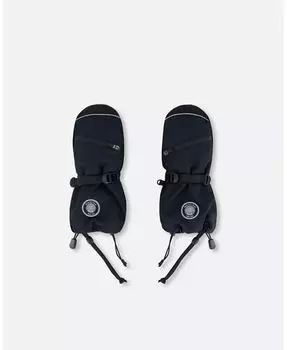 Детские унисекс технические варежки черные - малыш|ребенок Deux par Deux, черный