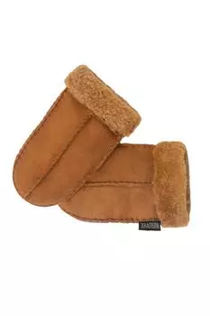 Детские варежки из овчины Nordvek, коричневый