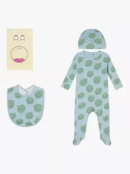 Детские ватные распечатать ребра лягушка комбинезон Stella McCartney Kids, синий