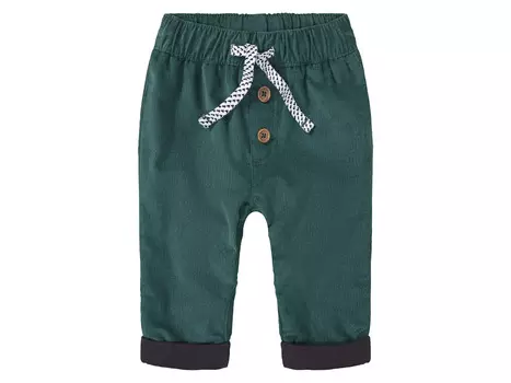 Детские вельветовые брюки lupilu из чистого хлопка, темно-зеленый
