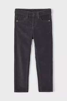 Детские вельветовые брюки Mayoral sztruks приталенного кроя, серый