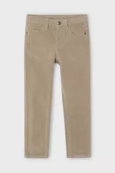 Детские вельветовые брюки, приталенный крой. Mayoral, бежевый
