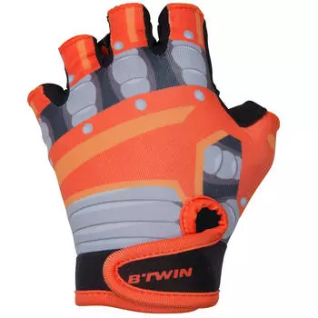 Детские велосипедные перчатки без пальцев - робот Btwin