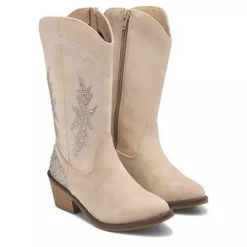 Детские вестерн-ботинки jyeehah для малышей и подростков Steve Madden, sand jeweled