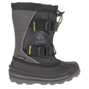 Детские водонепроницаемые зимние ботинки Glacial 4 для маленьких/больших детей Kamik, черный
