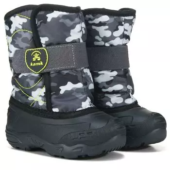 Детские водонепроницаемые зимние ботинки Snowybug для малышей Kamik, черный