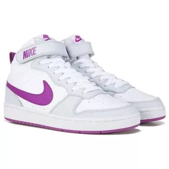 Детские высокие кеды Court Borough 2 Big Kid Nike, цвет pure platinum/vivid