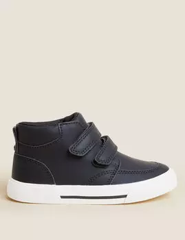 Детские высокие кеды Freshfeet Riptape (3 маленьких — 13 маленьких) Marks & Spencer, черный