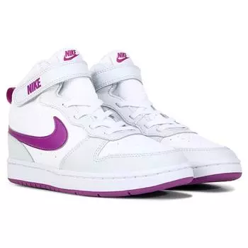 Детские высокие кроссовки Court Borough 2 Little Kid Nike, цвет pure platinum/vivid