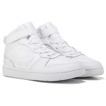Детские высокие кроссовки Court Borough 2 Little Kid Nike, белый