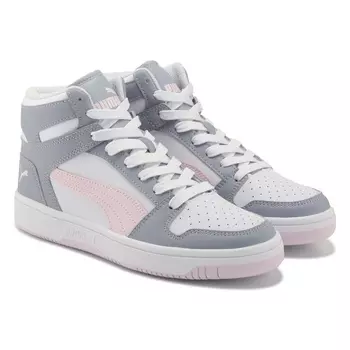 Детские высокие кроссовки Rebound Layup Big Kid от Puma, grey/pink