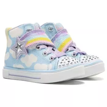 Детские высокие кроссовки Twinkle Sparks для малышей Skechers, синий