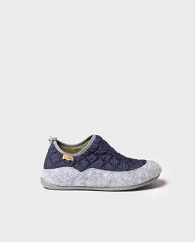 Детские закрытые домашние тапочки из синей ткани Toni Pons, темно-синий