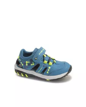 Детские закрытые сандалии с синей застежкой на крючок Pablosky, синий