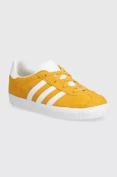 Детские замшевые кроссовки adidas Originals GAZELLE CF EL, желтый