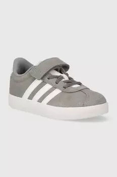 Детские замшевые кроссовки adidas, серый