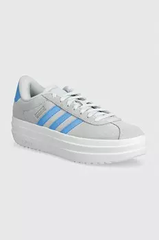 Детские замшевые кроссовки adidas VL COURT BOLD, серый
