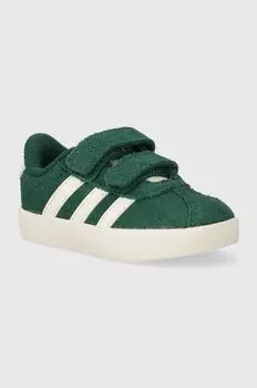 Детские замшевые кроссовки adidas, зеленый