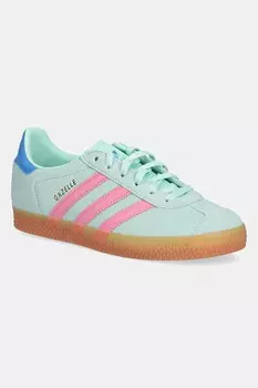 Детские замшевые кроссовки GAZELLE Adidas Originals, бирюзовый