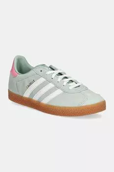 Детские замшевые кроссовки GAZELLE adidas Originals, зеленый